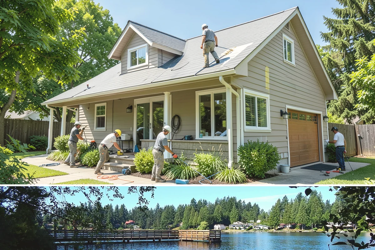 In-Law Suite Addition in Federal Way, King County, WA - The exterior shell is best built in summer, while the interior suite is finished through the cooler months.