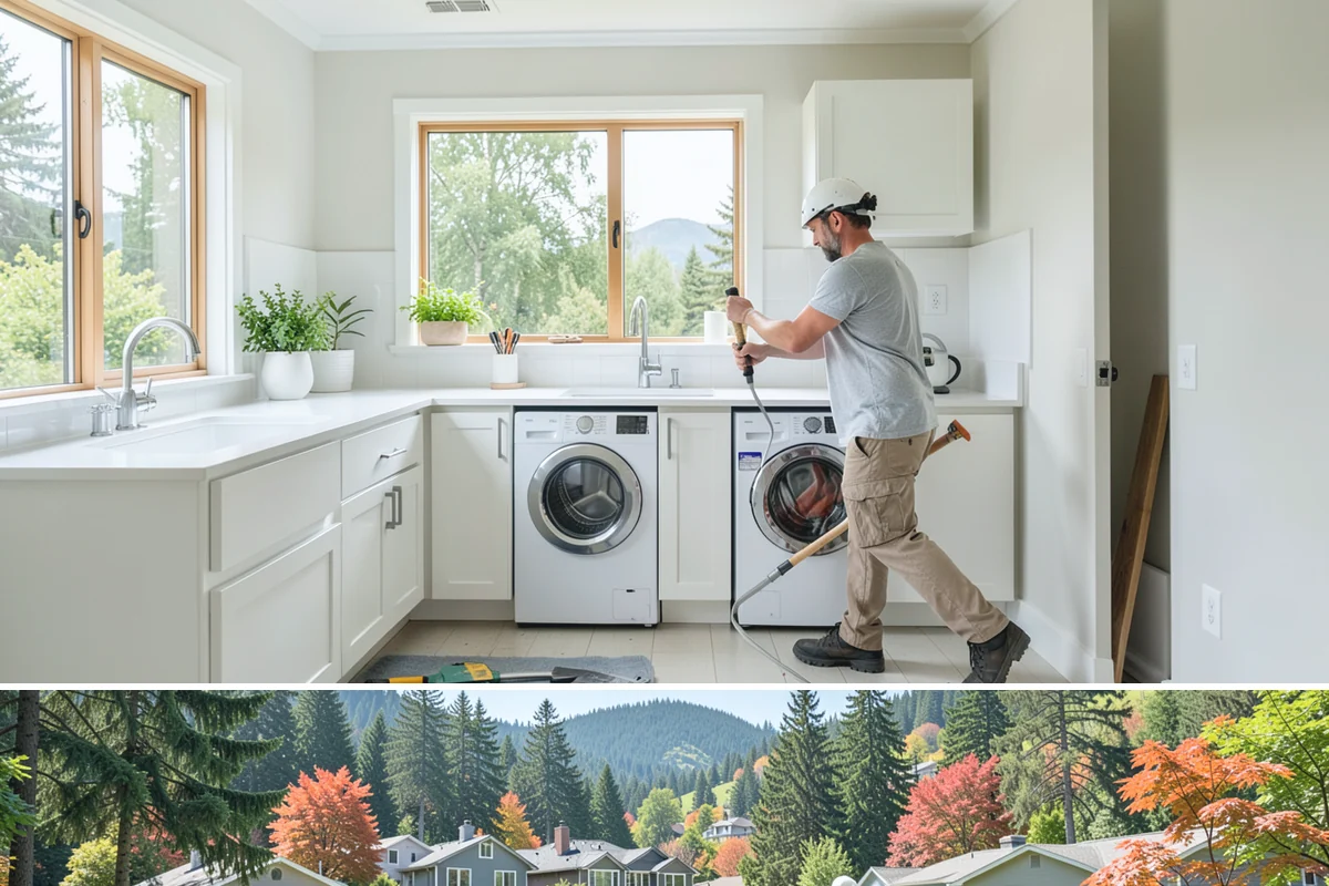 In-Law Suite Addition in Fircrest, Pierce County, WA - The exterior shell is best built in summer, while the interior suite is finished through the cooler months.