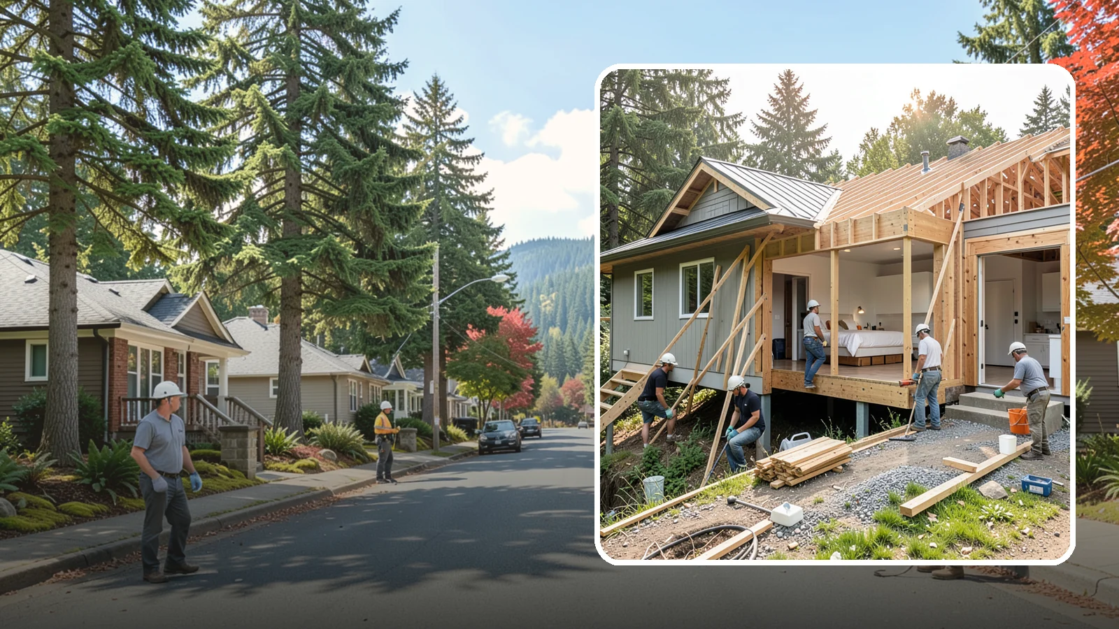 In-Law Suite Addition in Hunts Point, King County, WA - An in-law suite addition adds a private living space with sleeping, bath, and often a kitchenette for extended family.