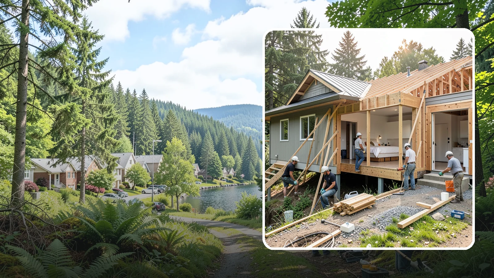 In-Law Suite Addition in Lake Forest Park, King County, WA - An in-law suite addition adds a private living space with sleeping, bath, and often a kitchenette for extended family.