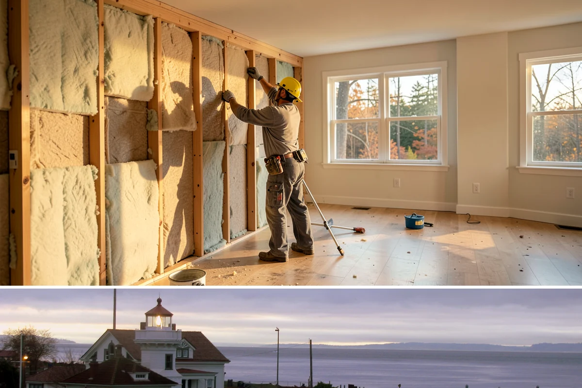 In-Law Suite Addition in Mukilteo, Snohomish County, WA - The exterior shell is best built in summer, while the interior suite is finished through the cooler months.