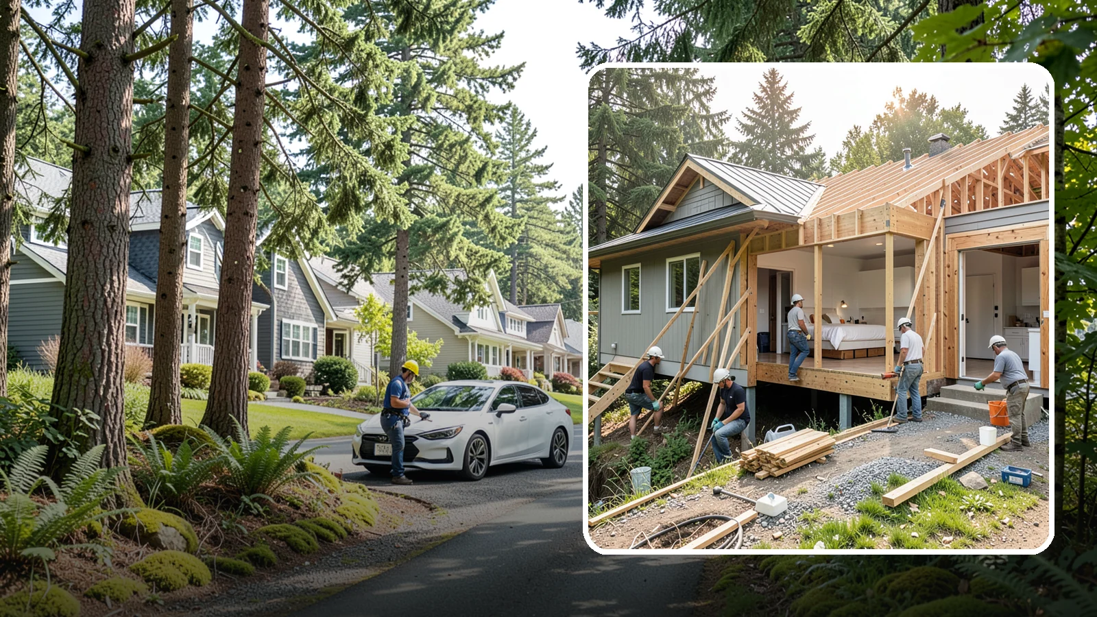 In-Law Suite Addition in Normandy Park, King County, WA - An in-law suite addition adds a private living space with sleeping, bath, and often a kitchenette for extended family.