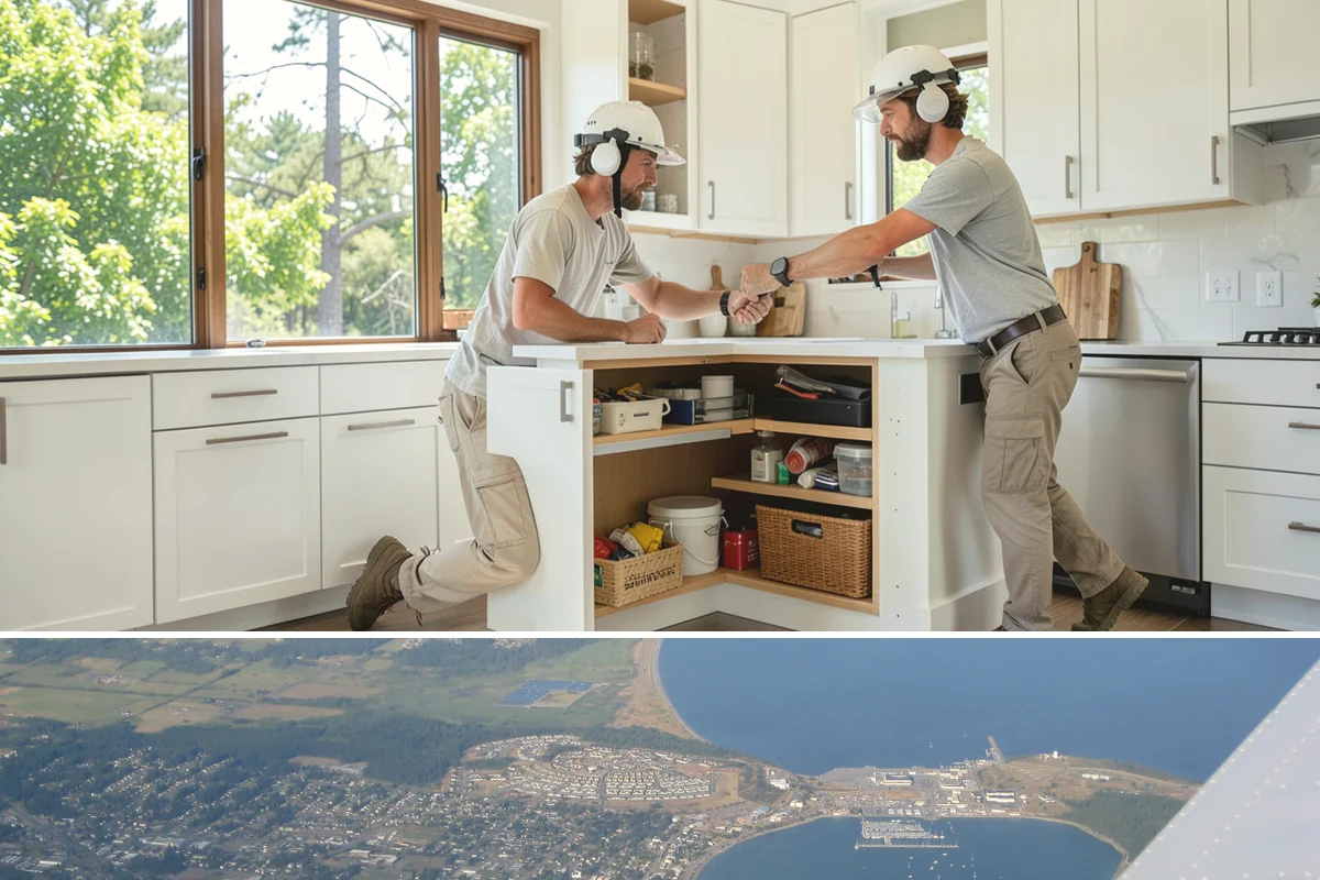 In-Law Suite Addition in Oak Harbor, Island County, WA - The exterior shell is best built in summer, while the interior suite is finished through the cooler months.