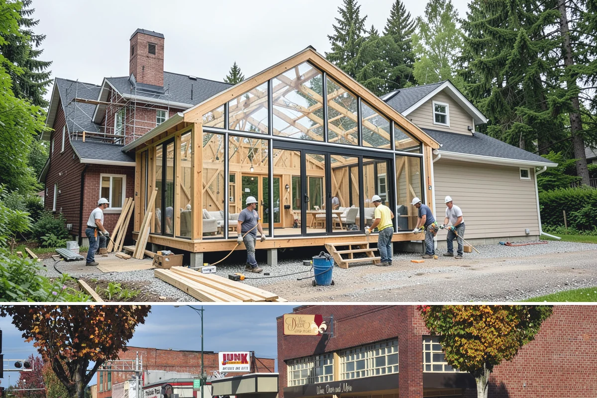 In-Law Suite Addition in Puyallup, Pierce County, WA - The exterior shell is best built in summer, while the interior suite is finished through the cooler months.