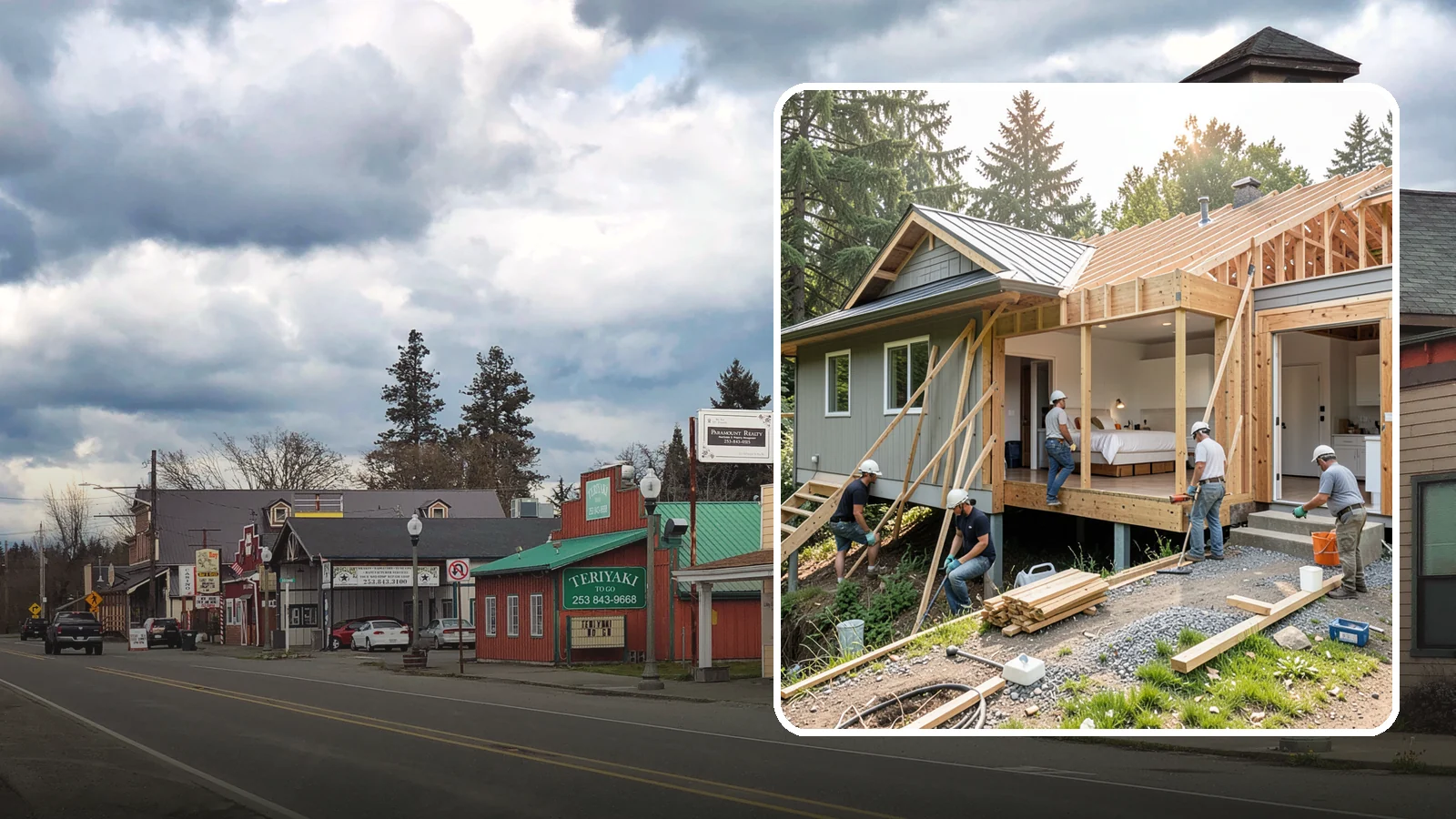 In-Law Suite Addition in Roy, Pierce County, WA - An in-law suite addition adds a private living space with sleeping, bath, and often a kitchenette for extended family.