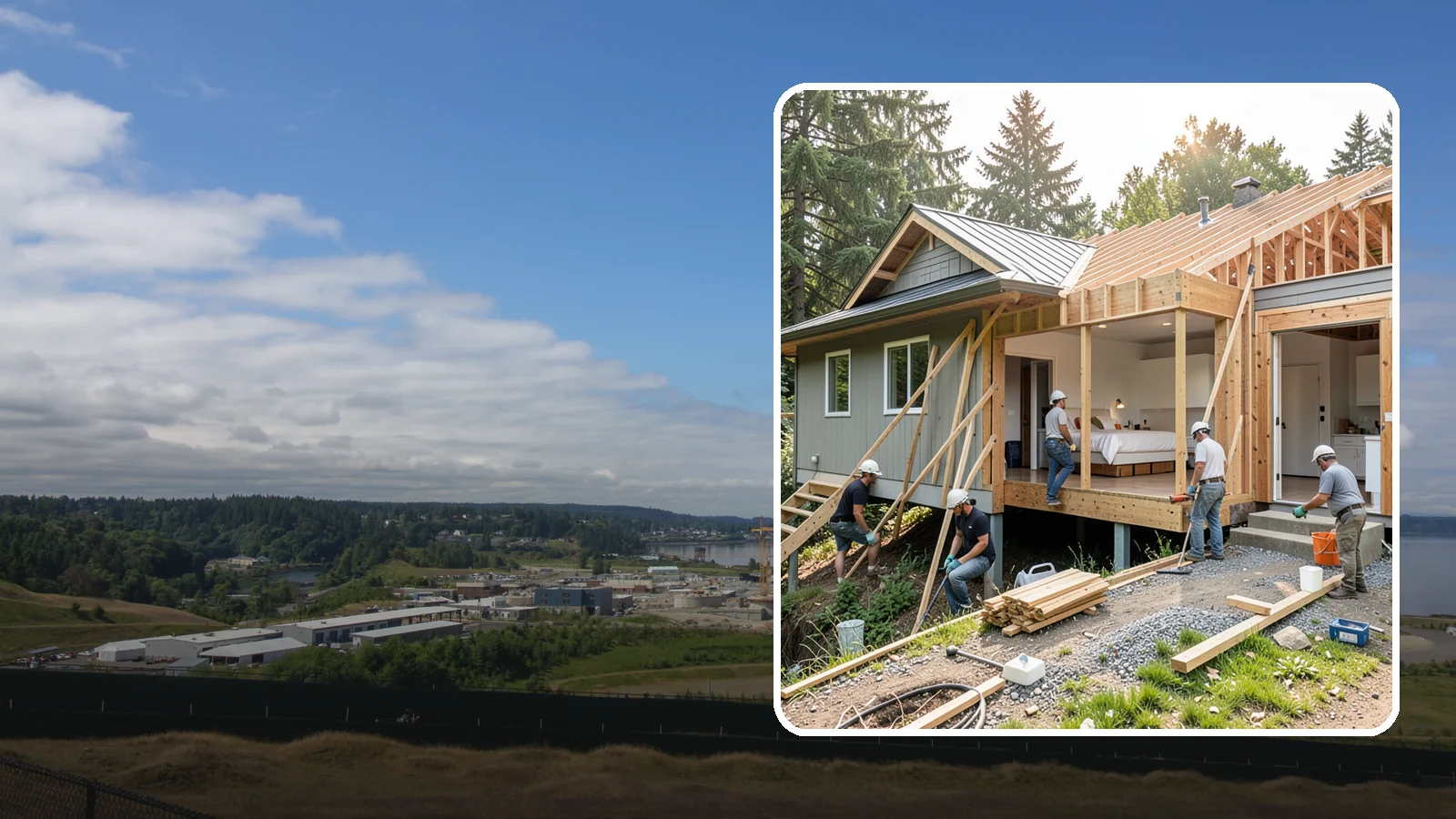 In-Law Suite Addition in University Place, Pierce County, WA - An in-law suite addition adds a private living space with sleeping, bath, and often a kitchenette for extended family.