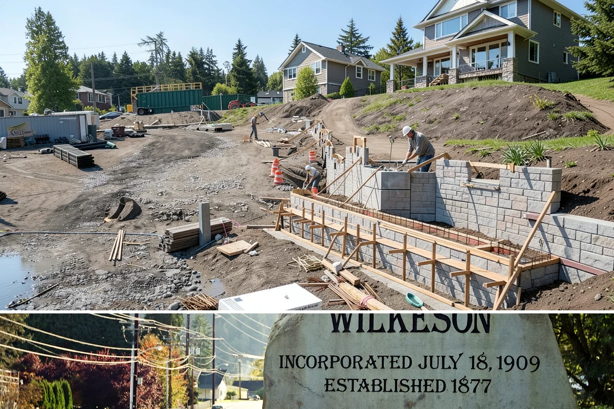 In-Law Suite Addition in Wilkeson, Pierce County, WA - The exterior shell is best built in summer, while the interior suite is finished through the cooler months.