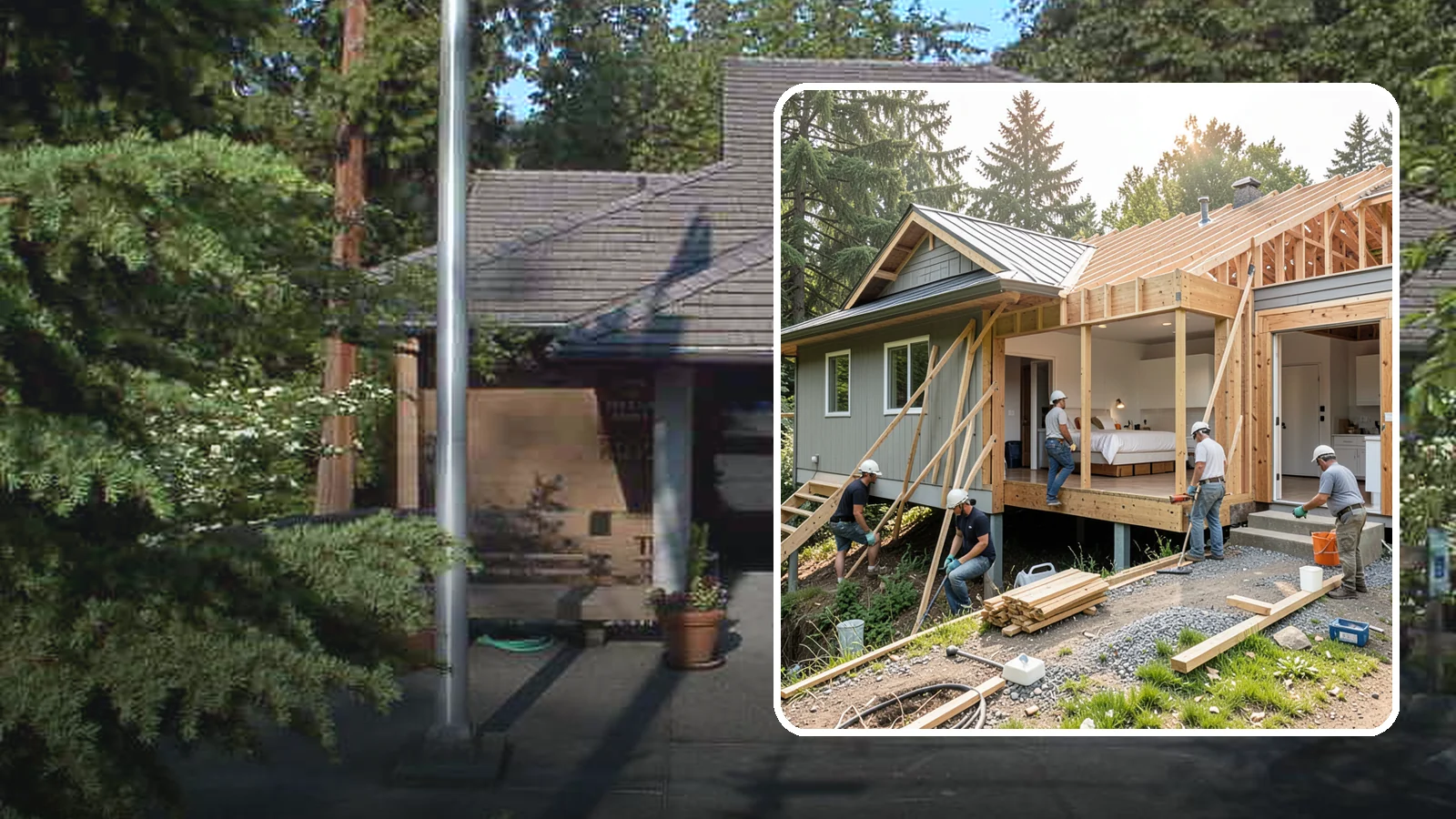 In-Law Suite Addition in Yarrow Point, King County, WA - An in-law suite addition adds a private living space with sleeping, bath, and often a kitchenette for extended family.