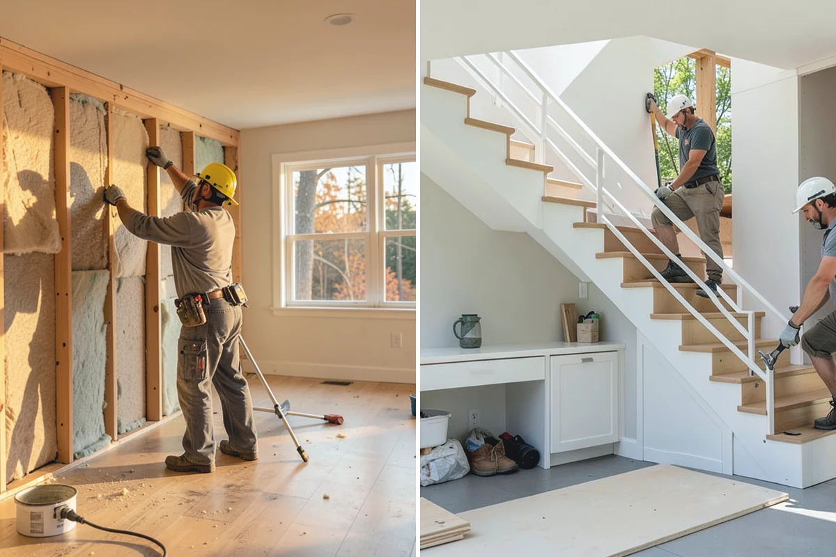 Inset Cabinet Installation in Auburn, King County, WA - Confirm layout and check openings for square