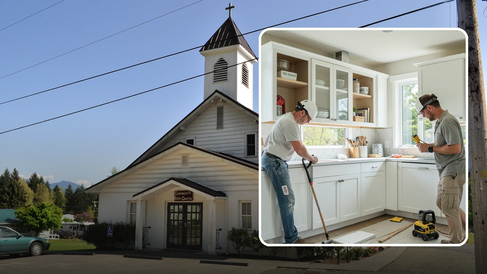 Inset Cabinet Installation in Concrete, Skagit County, WA - Installing precision inset cabinets whose doors sit flush within the frame for a refined, custom look.