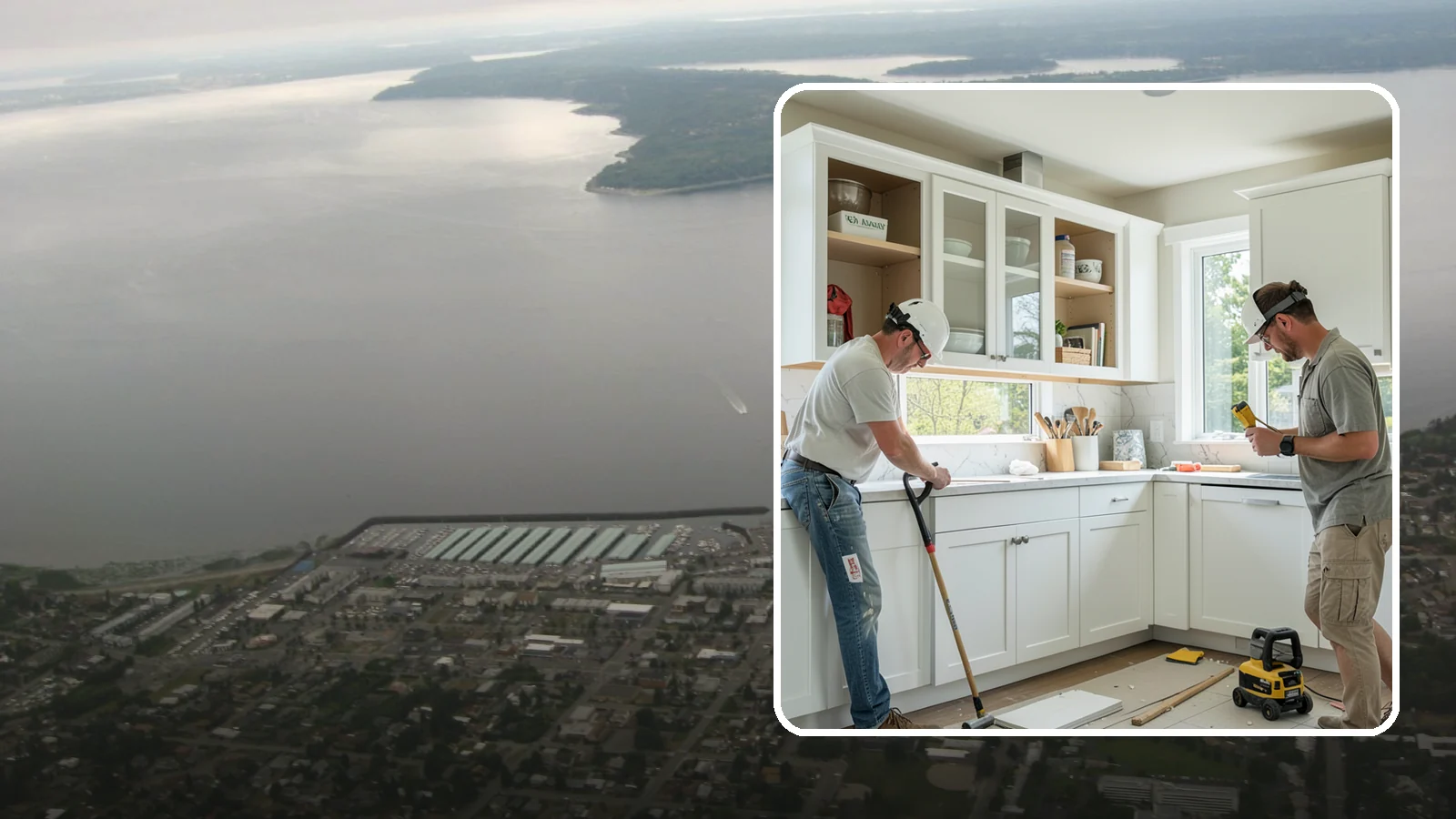 Inset Cabinet Installation in Des Moines, King County, WA - Installing precision inset cabinets whose doors sit flush within the frame for a refined, custom look.