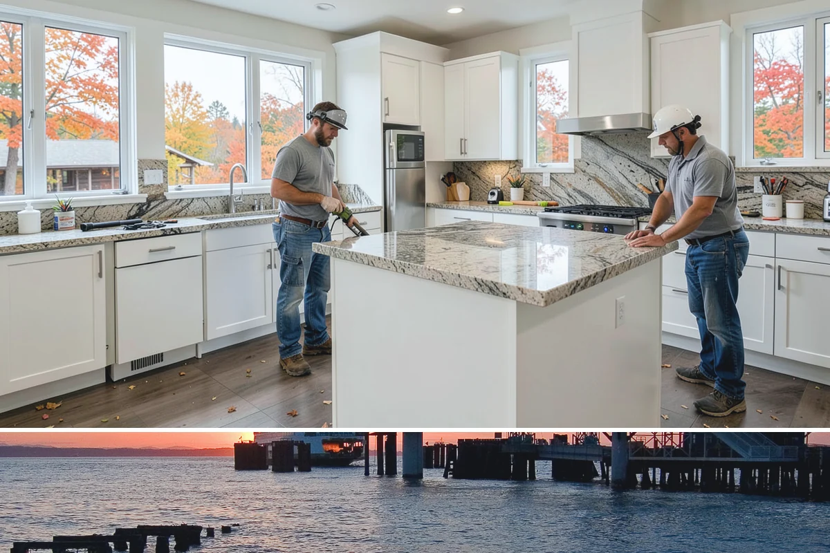 Inset Cabinet Installation in Edmonds, Snohomish County, WA - Inset cabinetry is climate-controlled indoor work scheduled any time of year.