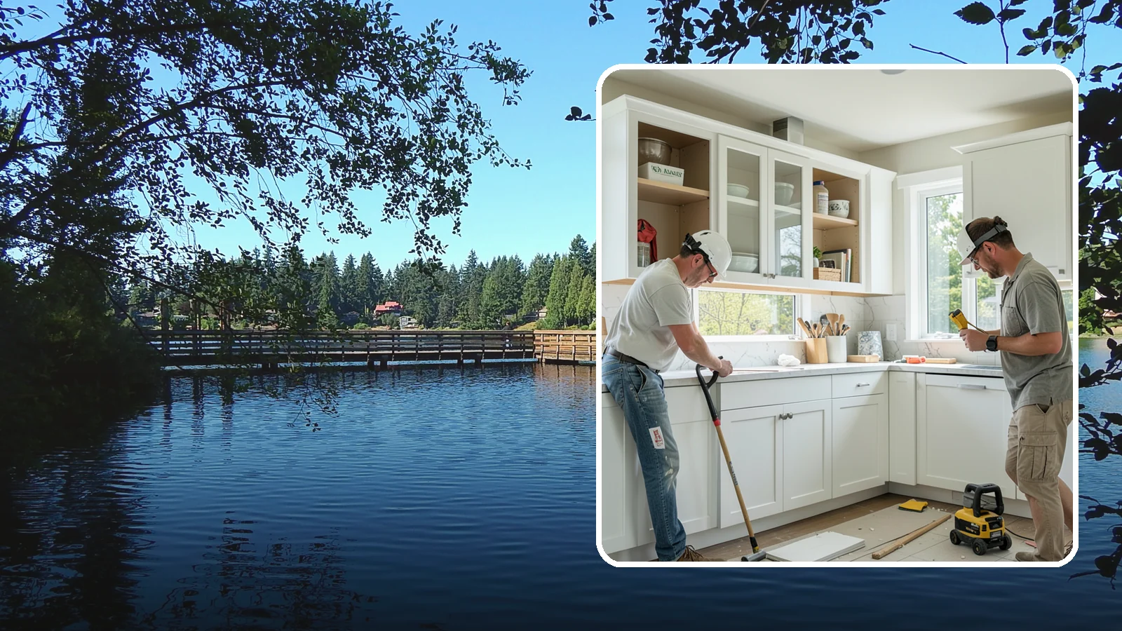 Inset Cabinet Installation in Federal Way, King County, WA - Installing precision inset cabinets whose doors sit flush within the frame for a refined, custom look.