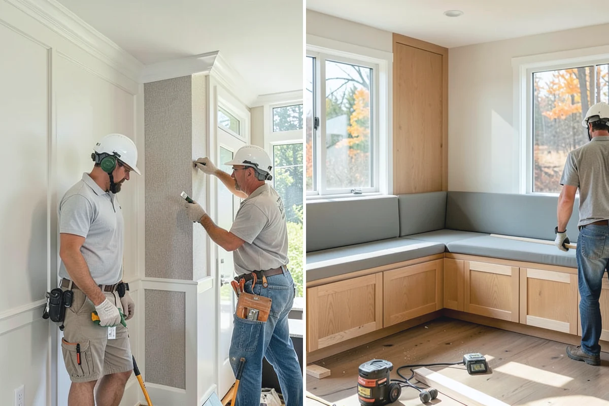 Inset Cabinet Installation in Hamilton, Skagit County, WA - Confirm layout and check openings for square