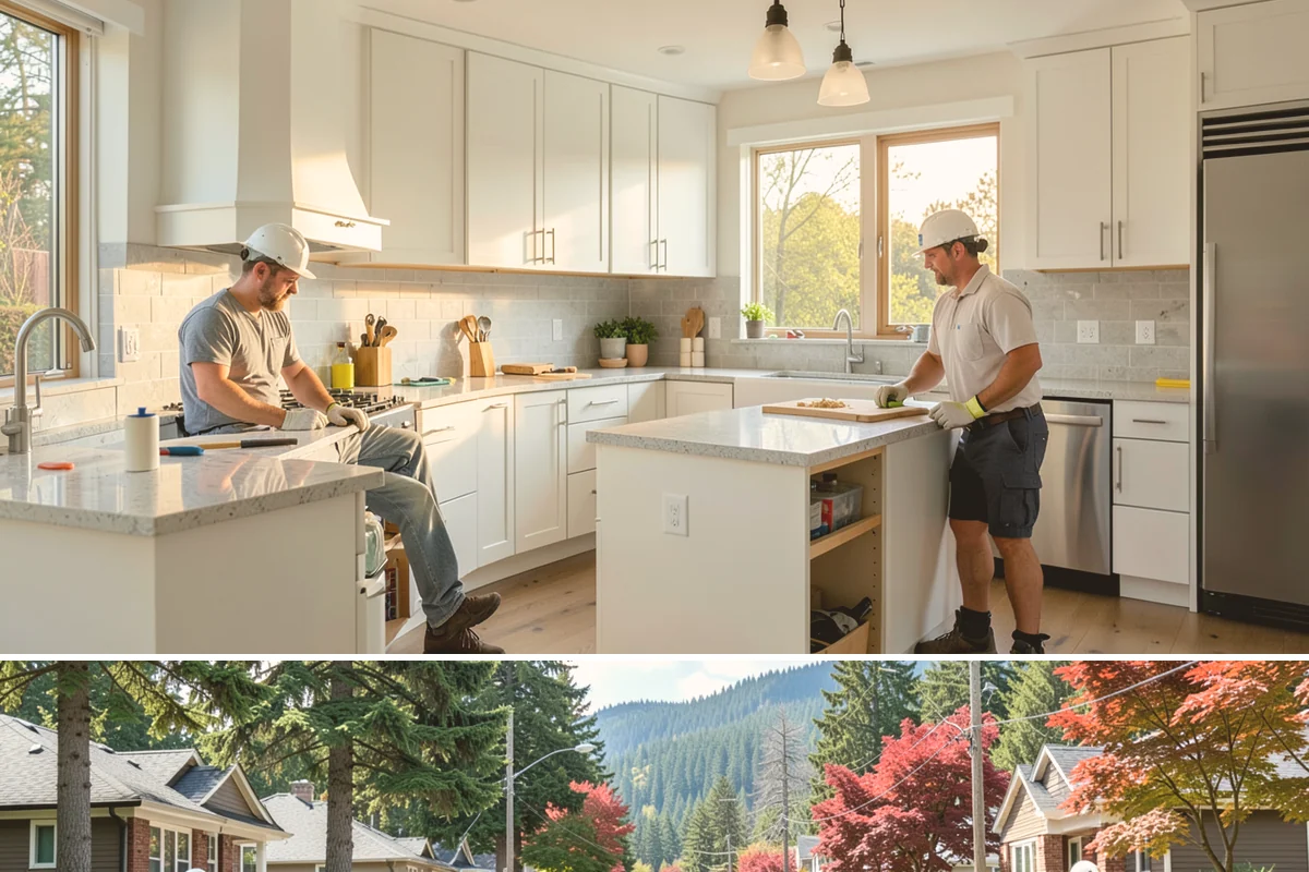 Inset Cabinet Installation in Hunts Point, King County, WA - Inset cabinetry is climate-controlled indoor work scheduled any time of year.
