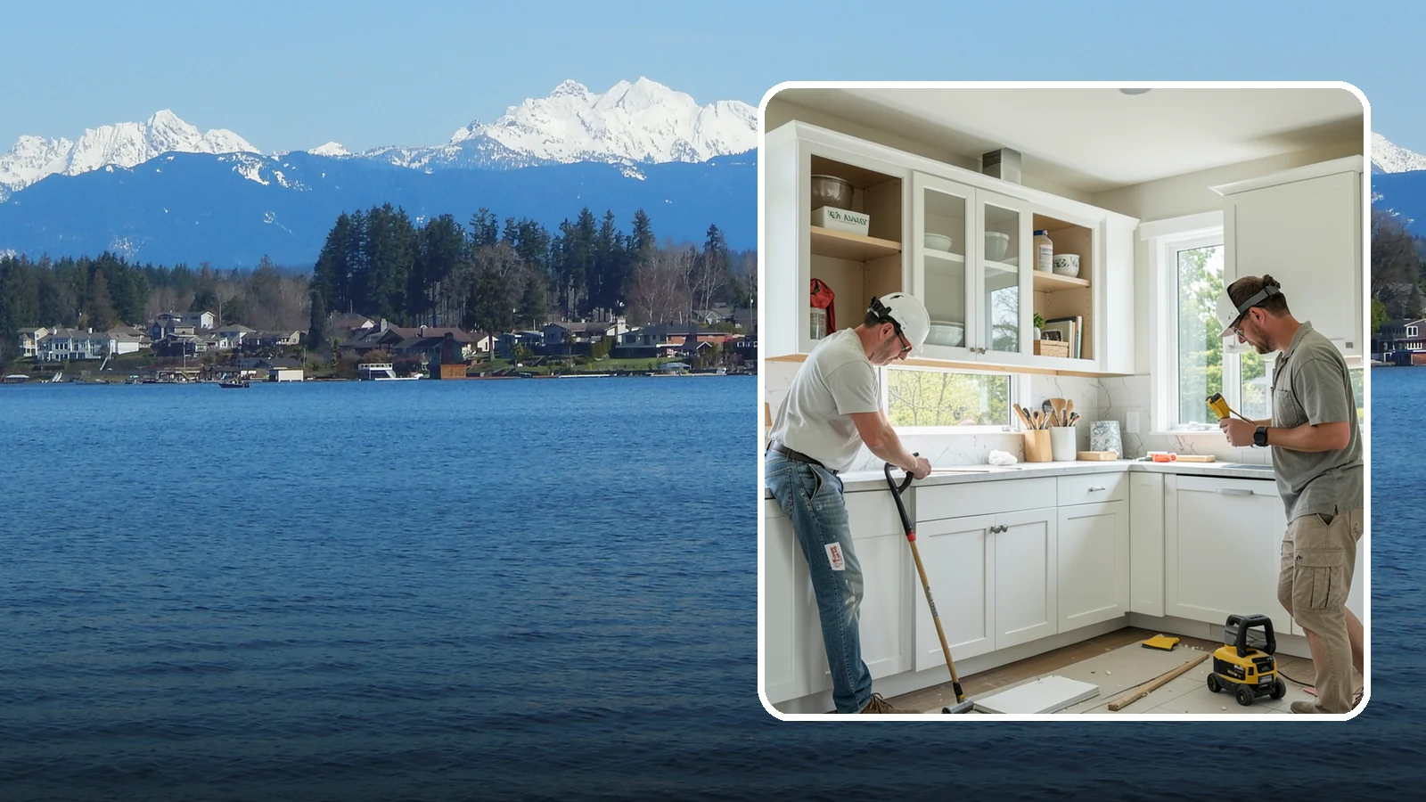 Inset Cabinet Installation in Lake Stevens, Snohomish County, WA - Installing precision inset cabinets whose doors sit flush within the frame for a refined, custom look.
