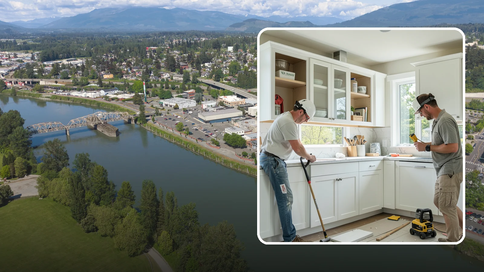 Inset Cabinet Installation in Mount Vernon, Skagit County, WA - Installing precision inset cabinets whose doors sit flush within the frame for a refined, custom look.