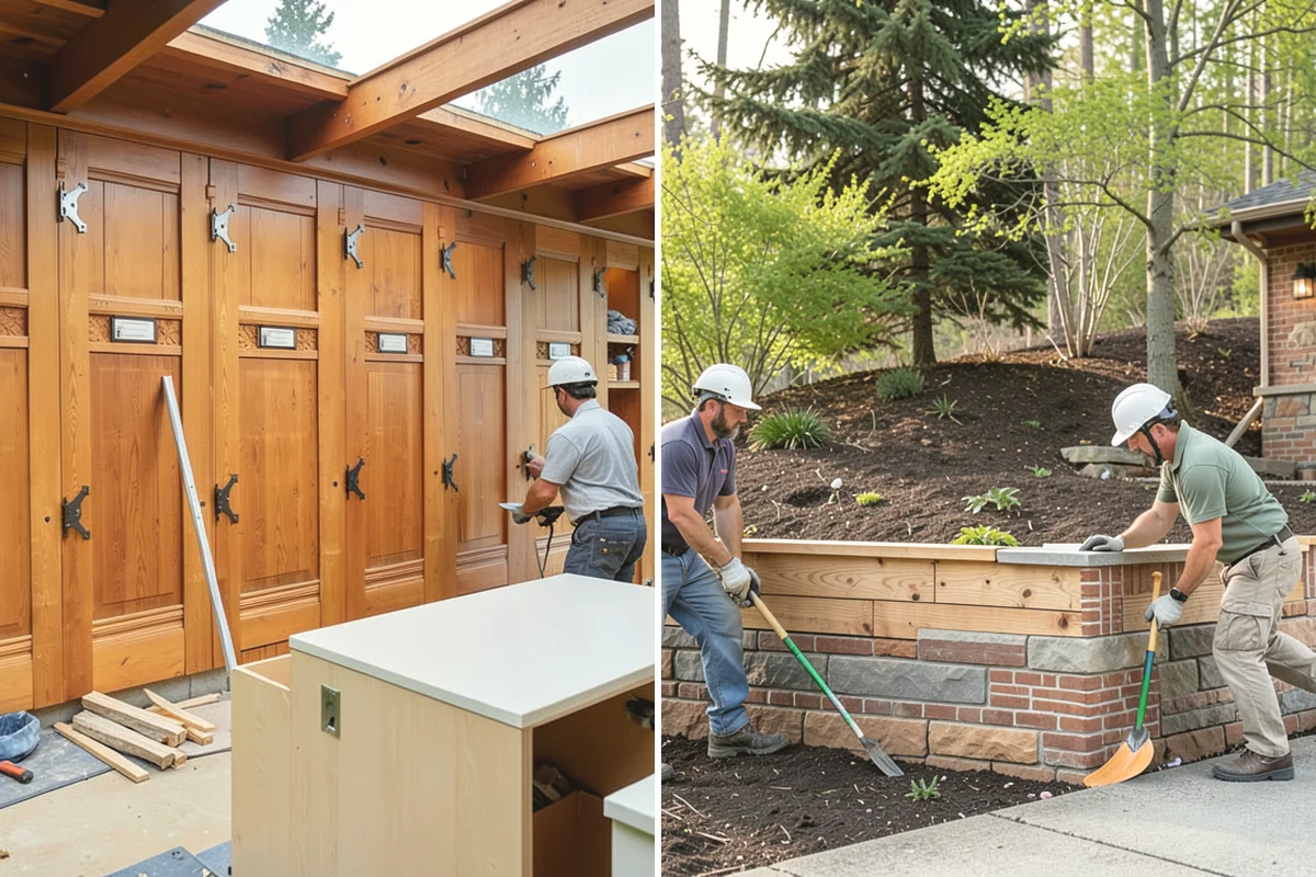 Inset Cabinet Installation in Mukilteo, Snohomish County, WA - Confirm layout and check openings for square