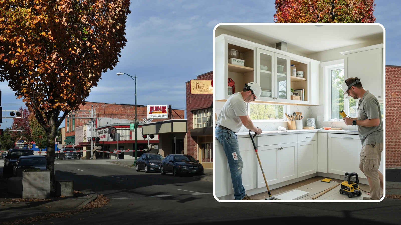 Inset Cabinet Installation in Puyallup, Pierce County, WA - Installing precision inset cabinets whose doors sit flush within the frame for a refined, custom look.