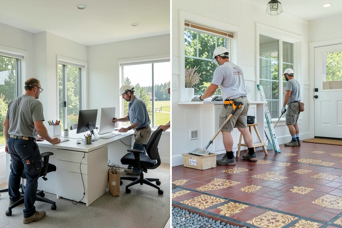 Inset Cabinet Installation in Puyallup, Pierce County, WA - Confirm layout and check openings for square