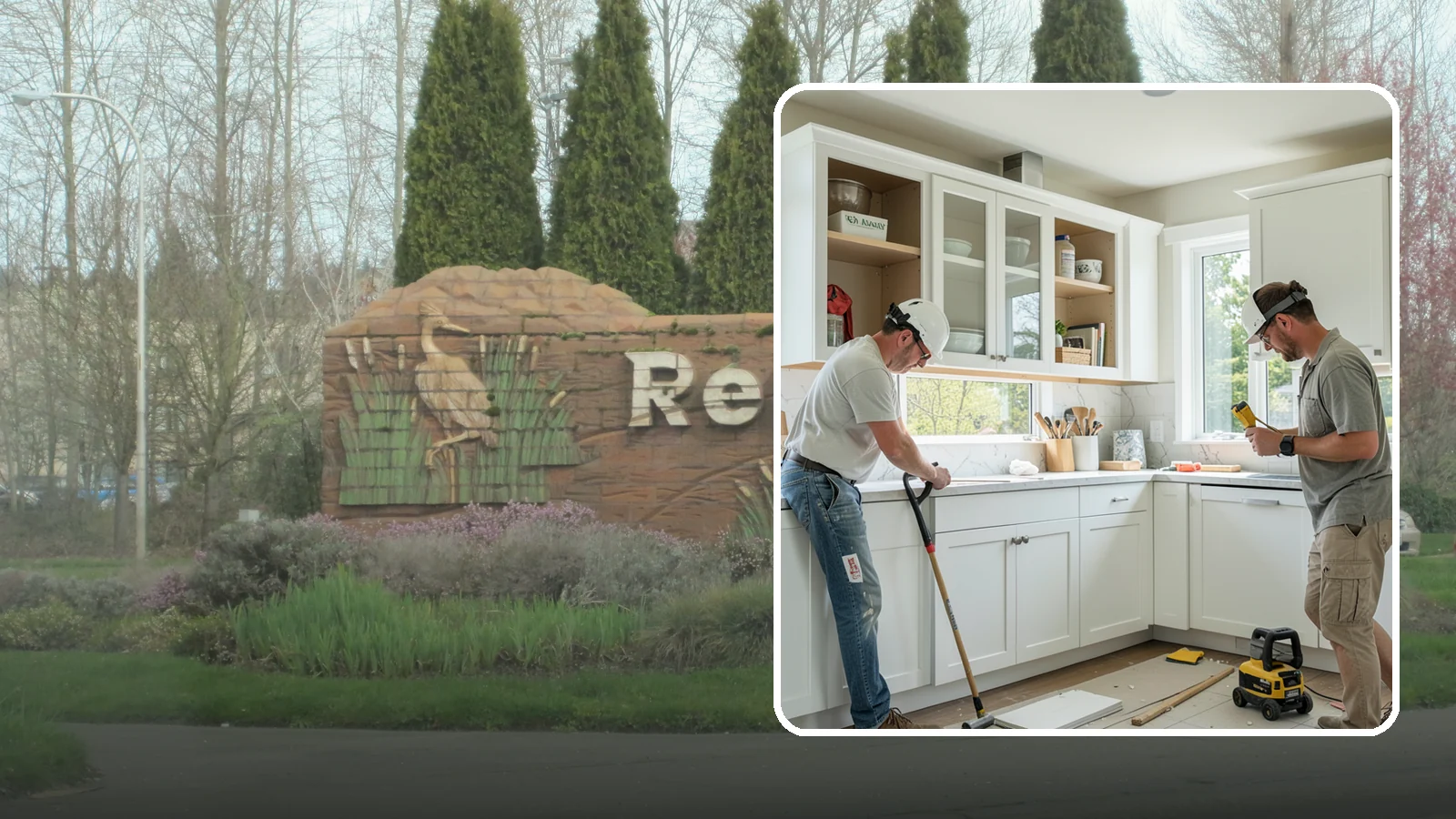 Inset Cabinet Installation in Renton, King County, WA - Installing precision inset cabinets whose doors sit flush within the frame for a refined, custom look.