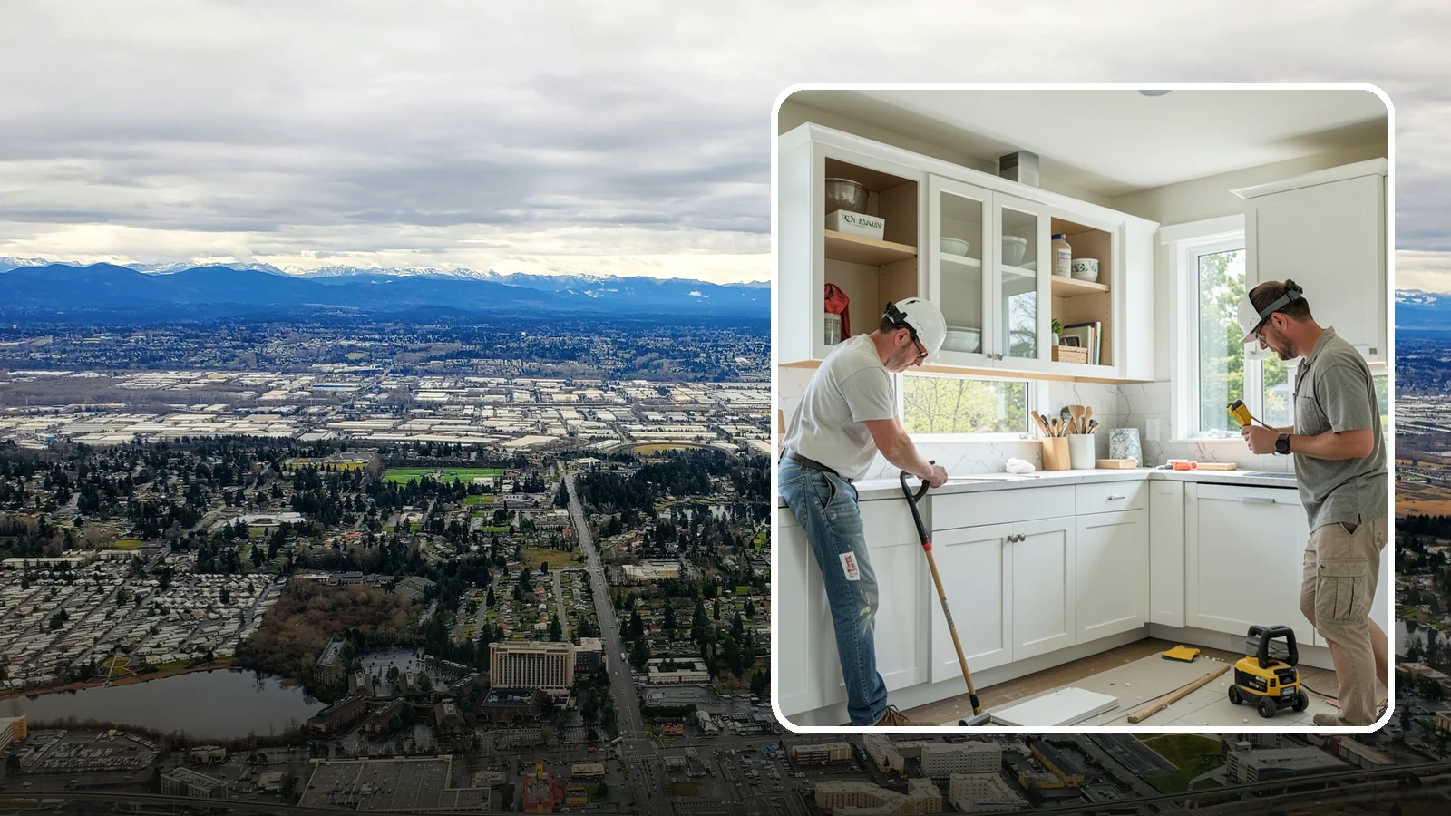 Inset Cabinet Installation in SeaTac, King County, WA - Installing precision inset cabinets whose doors sit flush within the frame for a refined, custom look.