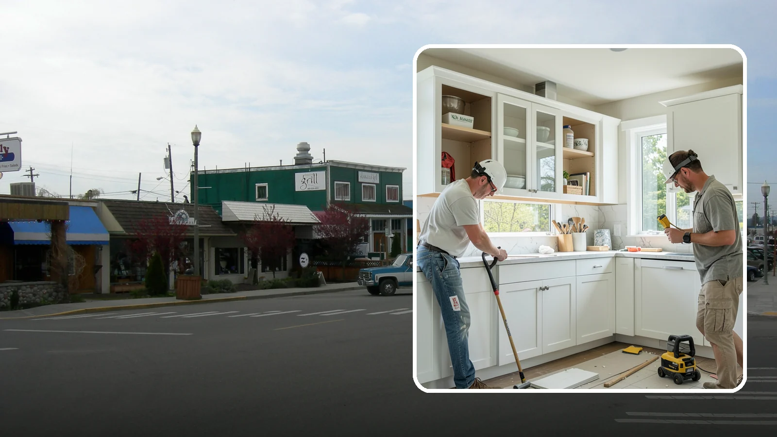 Inset Cabinet Installation in Stanwood, Snohomish County, WA - Installing precision inset cabinets whose doors sit flush within the frame for a refined, custom look.