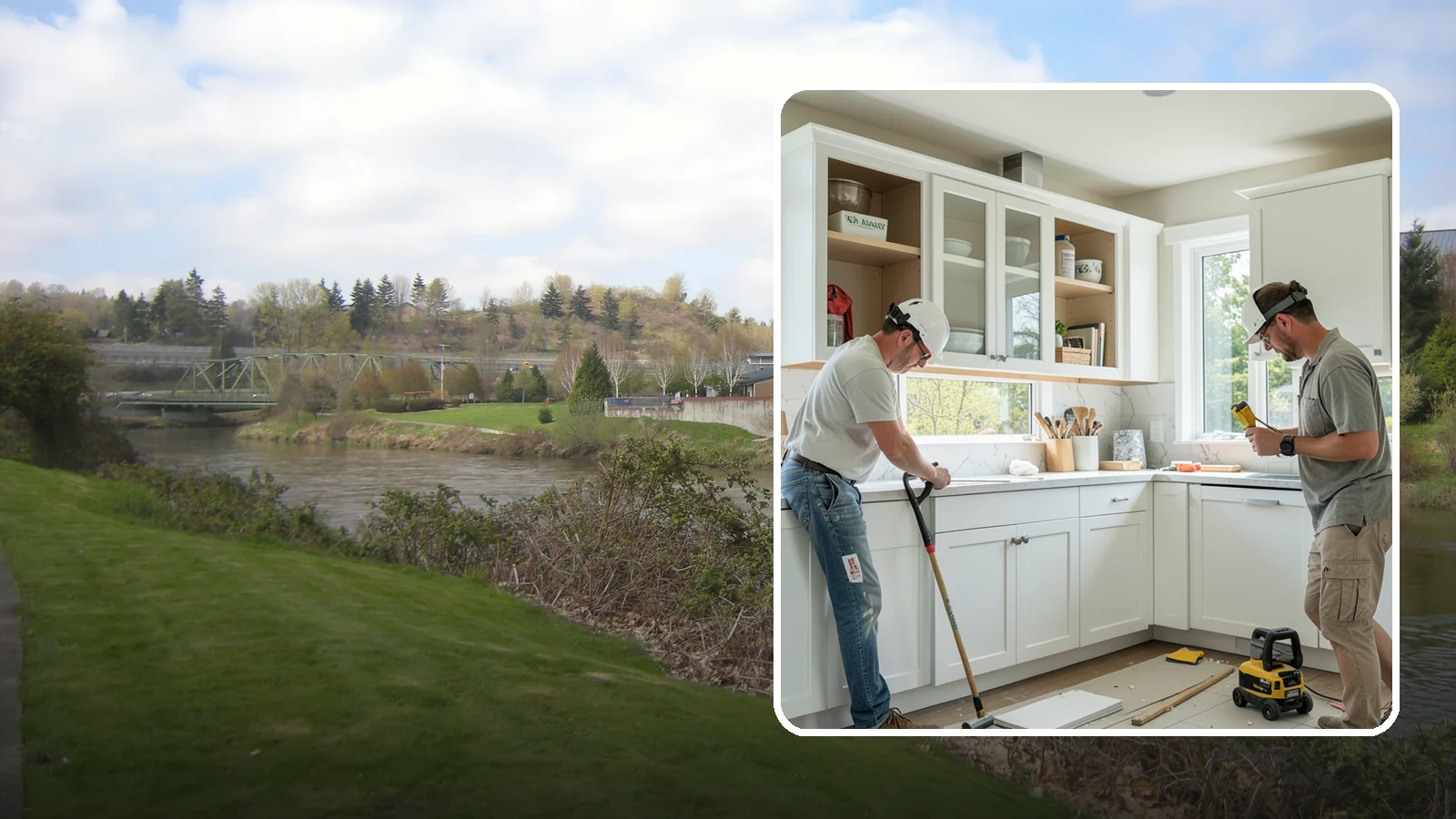 Inset Cabinet Installation in Tukwila, King County, WA - Installing precision inset cabinets whose doors sit flush within the frame for a refined, custom look.