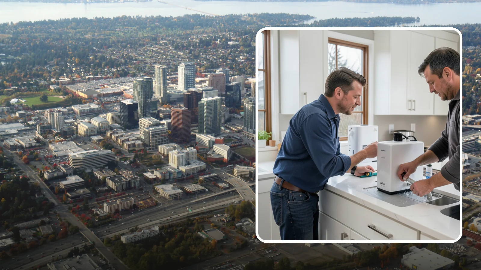 Instant Hot Water Installation in Bellevue, King County, WA - Installing an under-sink instant hot water dispenser for near-boiling water on demand at the tap.