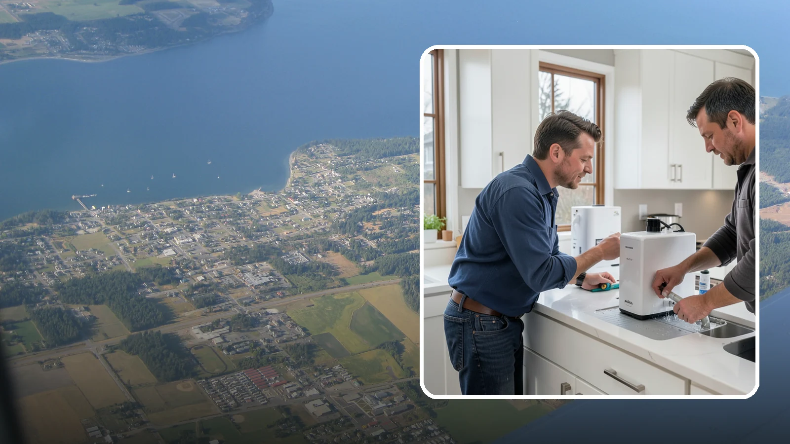 Instant Hot Water Installation in Coupeville, Island County, WA - Installing an under-sink instant hot water dispenser for near-boiling water on demand at the tap.