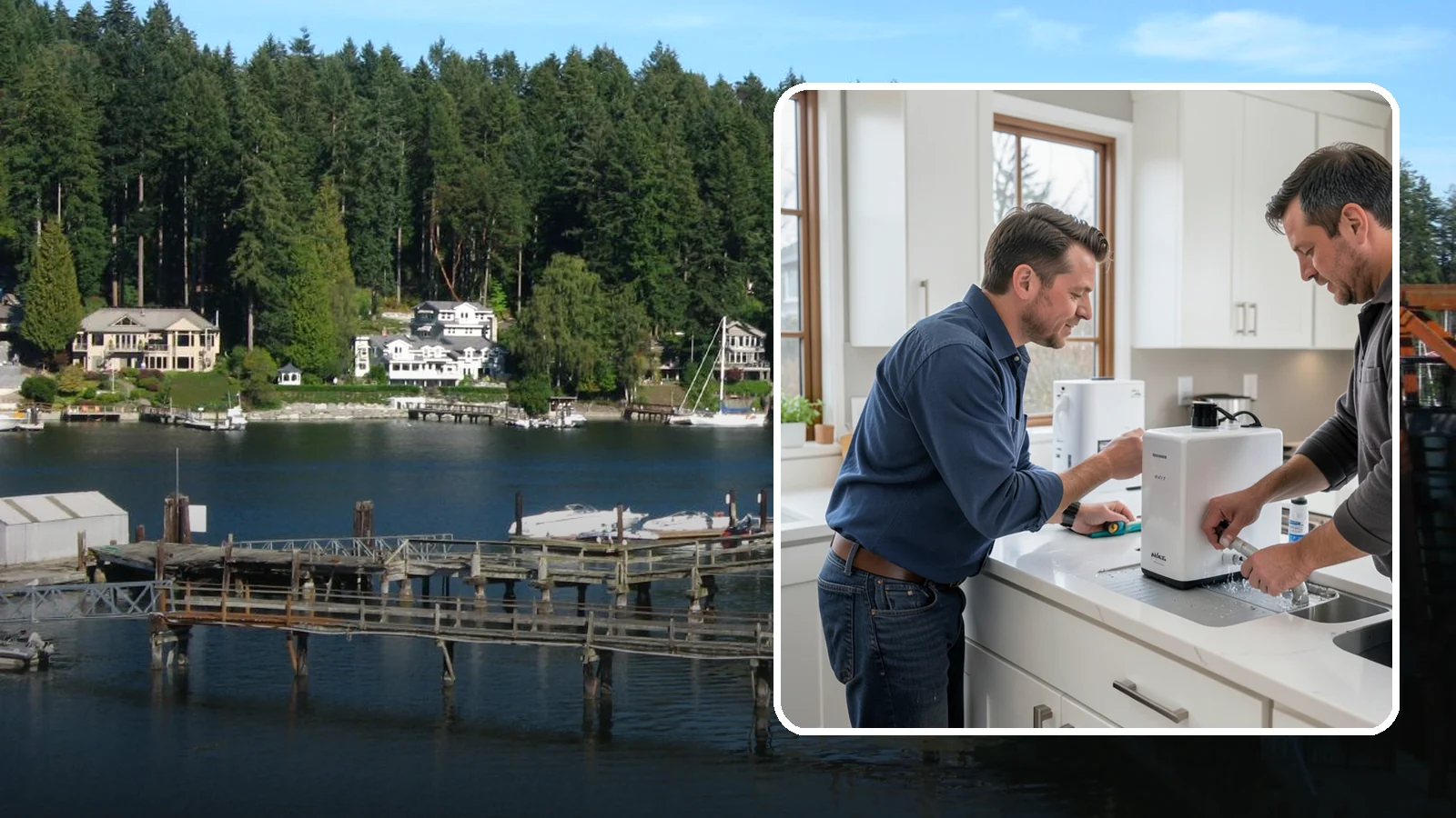 Instant Hot Water Installation in Gig Harbor, Pierce County, WA - Installing an under-sink instant hot water dispenser for near-boiling water on demand at the tap.