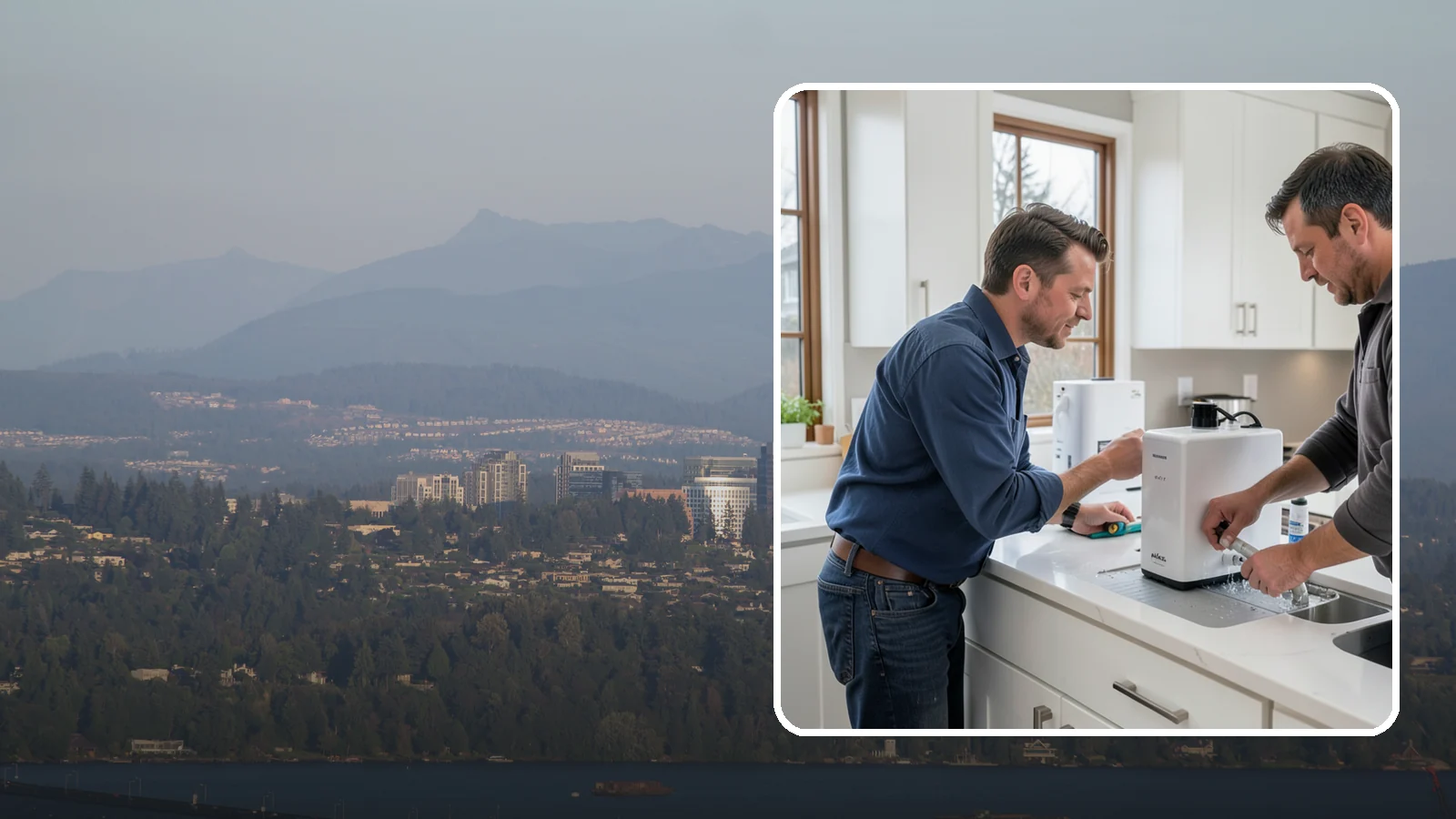 Instant Hot Water Installation in Medina, King County, WA - Installing an under-sink instant hot water dispenser for near-boiling water on demand at the tap.