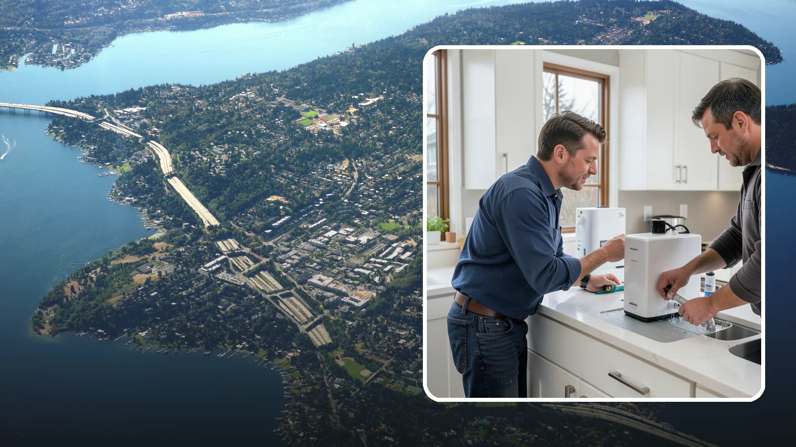 Instant Hot Water Installation in Mercer Island, King County, WA - Installing an under-sink instant hot water dispenser for near-boiling water on demand at the tap.