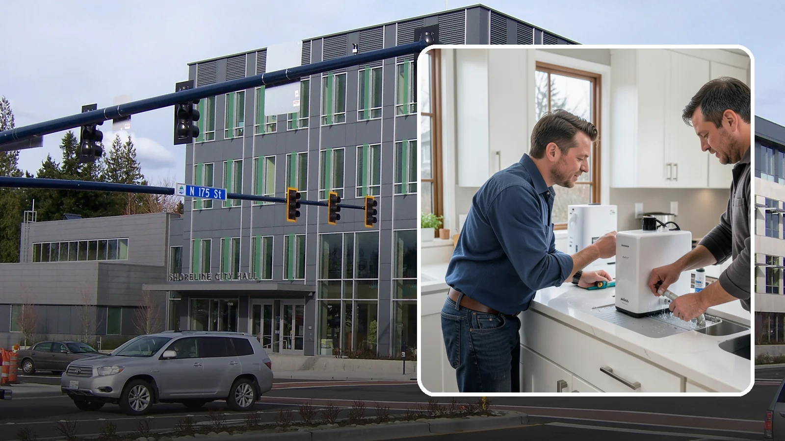 Instant Hot Water Installation in Shoreline, King County, WA - Installing an under-sink instant hot water dispenser for near-boiling water on demand at the tap.