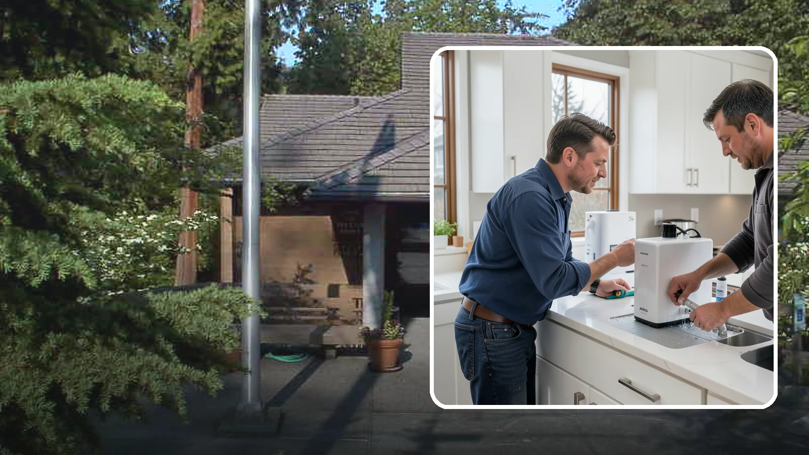 Instant Hot Water Installation in Yarrow Point, King County, WA - Installing an under-sink instant hot water dispenser for near-boiling water on demand at the tap.