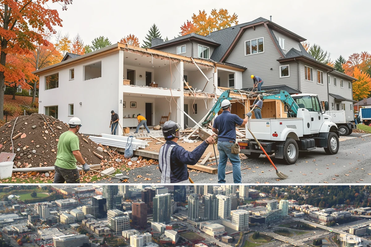 Insulated Garage Door Installation in Bellevue, King County, WA - Installing before winter maximizes the comfort and efficiency benefit through the cold, damp months.