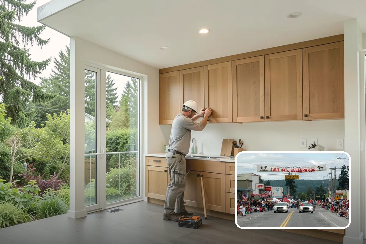 Insulated Garage Door Installation in Carnation, King County, WA - Warmer, more comfortable garage in winter