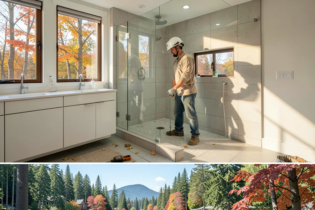 Insulated Garage Door Installation in Covington, King County, WA - Installing before winter maximizes the comfort and efficiency benefit through the cold, damp months.