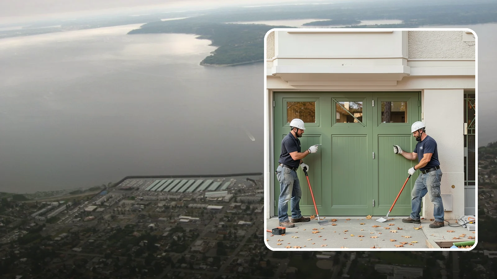 Insulated Garage Door Installation in Des Moines, King County, WA - Installing an insulated garage door that keeps the space warmer, quieter, and more efficient through Northwest winters.