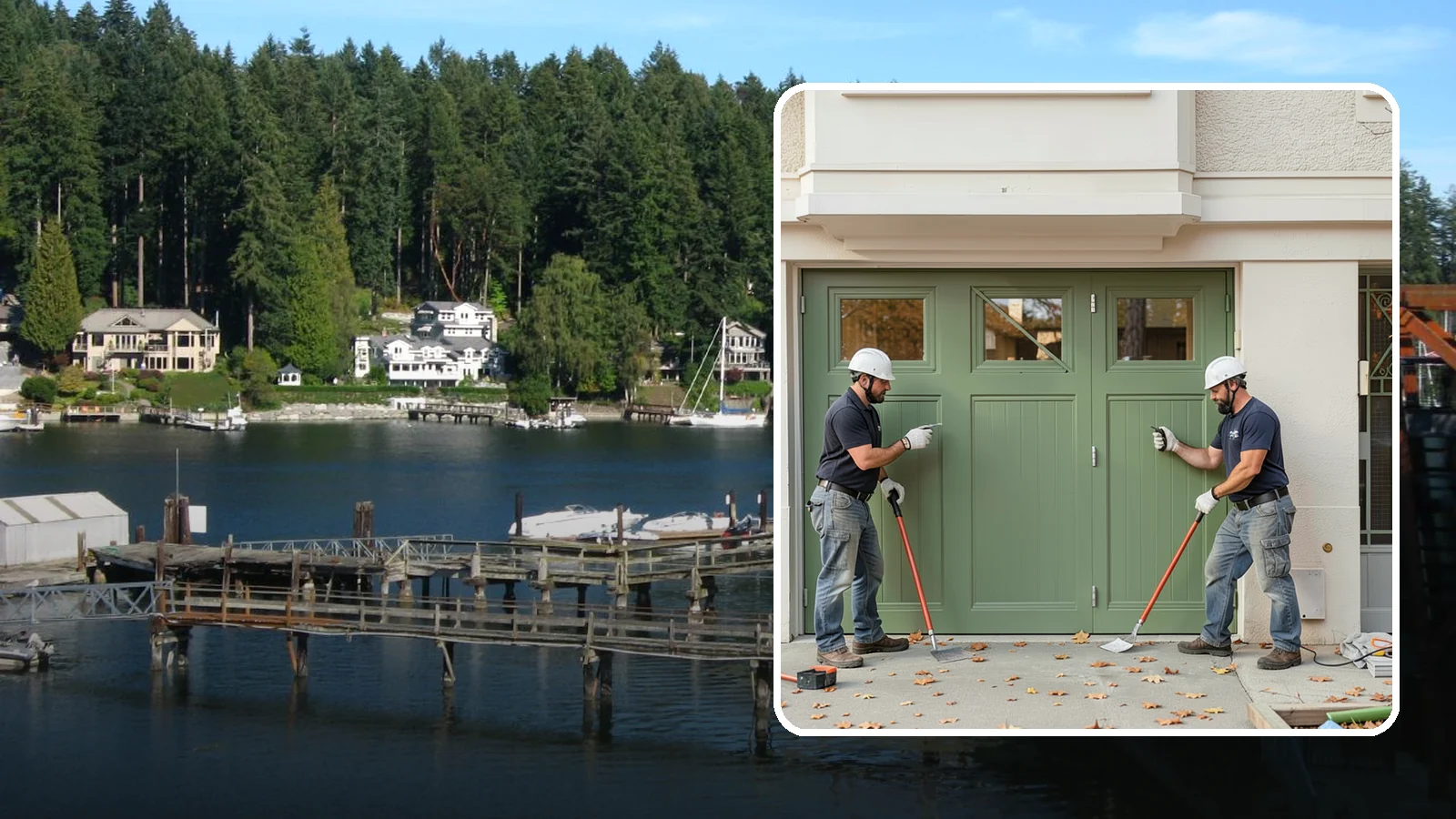 Insulated Garage Door Installation in Gig Harbor, Pierce County, WA - Installing an insulated garage door that keeps the space warmer, quieter, and more efficient through Northwest winters.