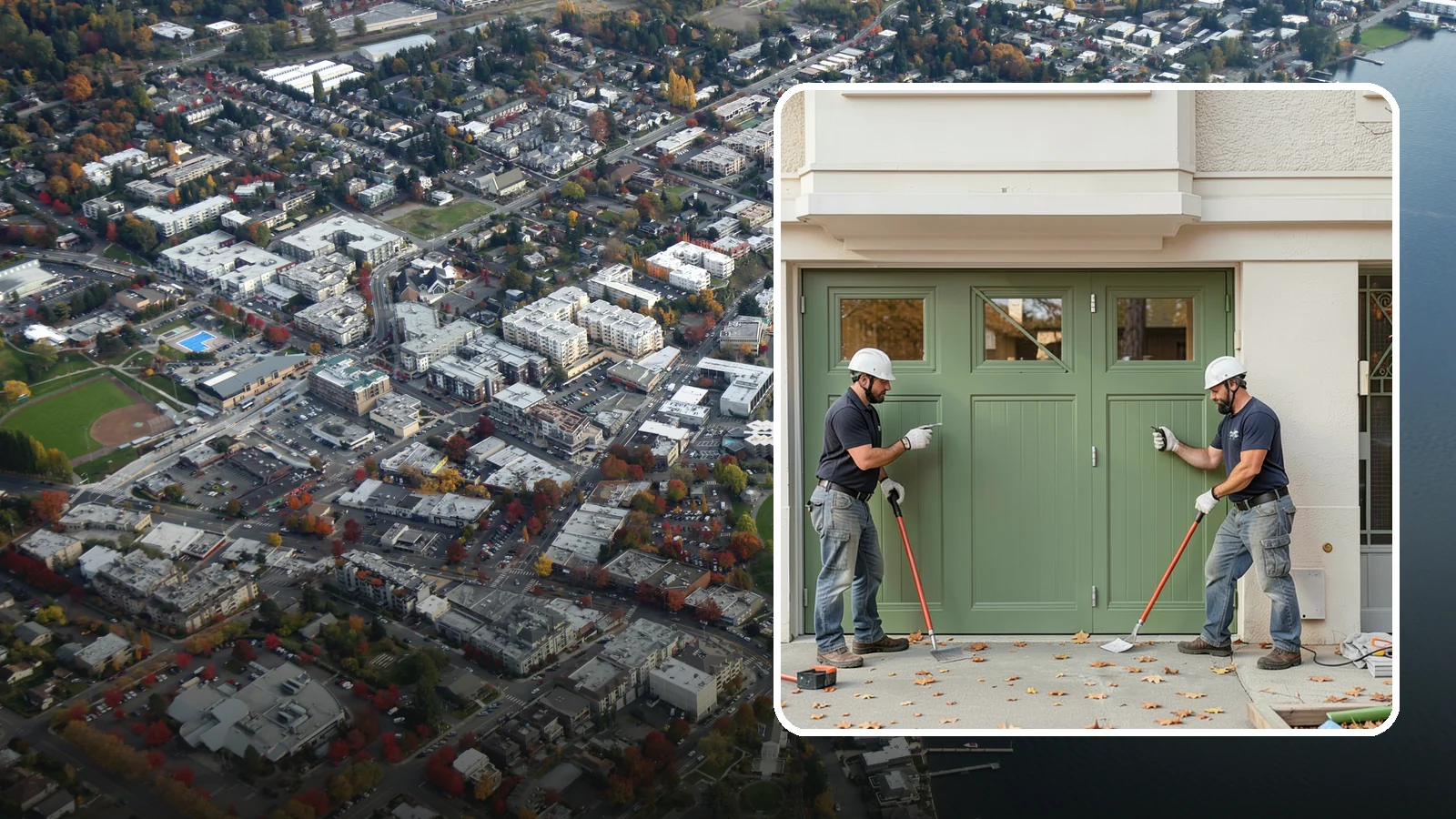 Insulated Garage Door Installation in Kirkland, King County, WA - Installing an insulated garage door that keeps the space warmer, quieter, and more efficient through Northwest winters.