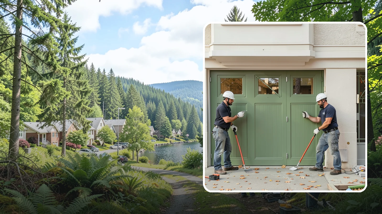 Insulated Garage Door Installation in Lake Forest Park, King County, WA - Installing an insulated garage door that keeps the space warmer, quieter, and more efficient through Northwest winters.