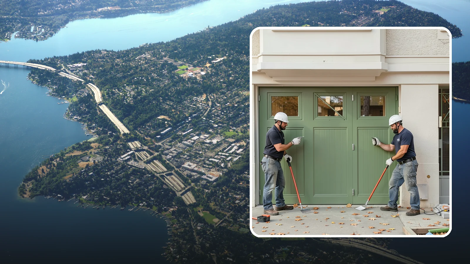 Insulated Garage Door Installation in Mercer Island, King County, WA - Installing an insulated garage door that keeps the space warmer, quieter, and more efficient through Northwest winters.