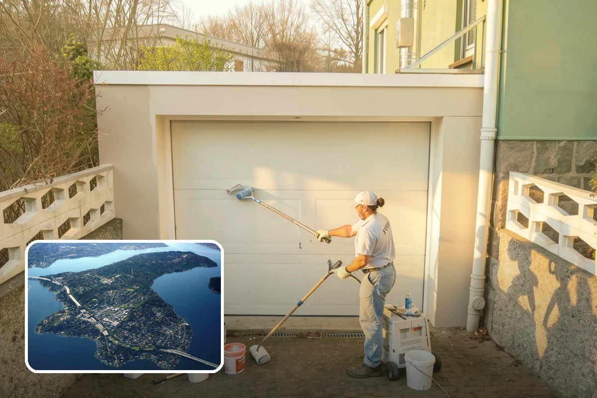 Insulated Garage Door Installation in Mercer Island, King County, WA - Warmer, more comfortable garage in winter