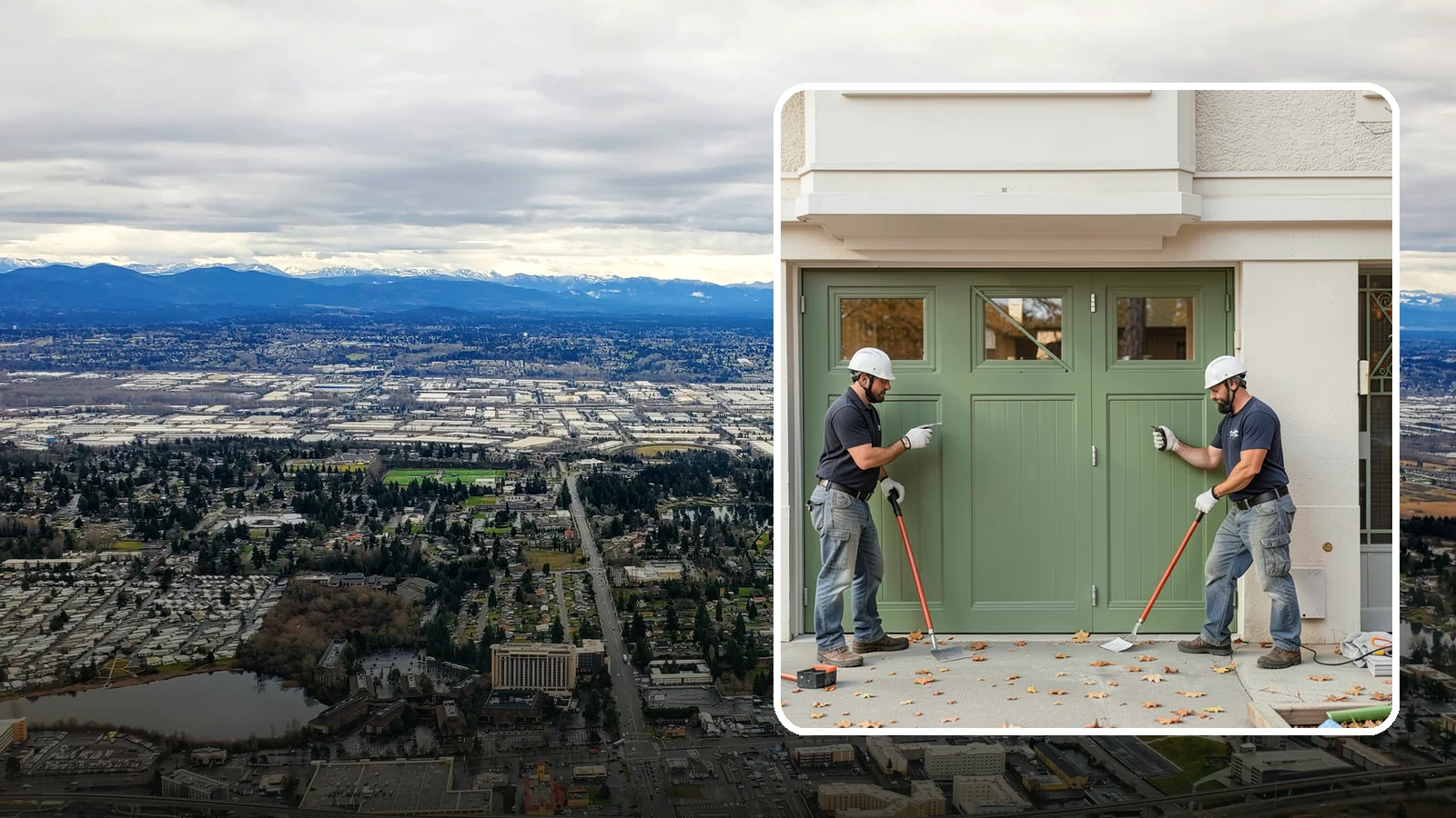 Insulated Garage Door Installation in SeaTac, King County, WA - Installing an insulated garage door that keeps the space warmer, quieter, and more efficient through Northwest winters.