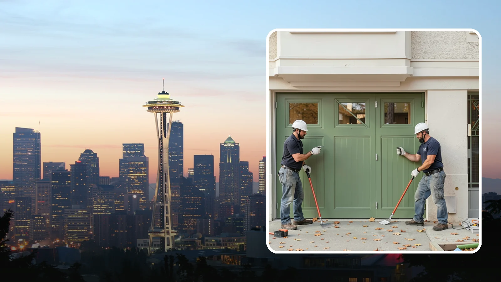 Insulated Garage Door Installation in Seattle, King County, WA - Installing an insulated garage door that keeps the space warmer, quieter, and more efficient through Northwest winters.