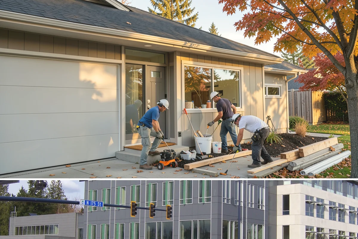 Insulated Garage Door Installation in Shoreline, King County, WA - Installing before winter maximizes the comfort and efficiency benefit through the cold, damp months.