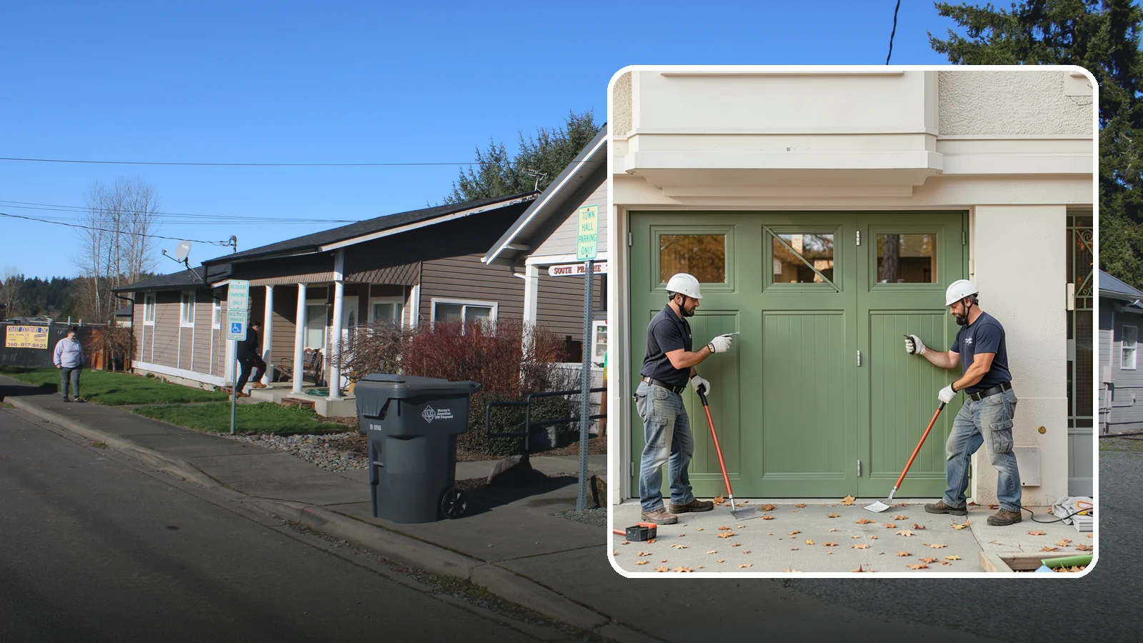 Insulated Garage Door Installation in South Prairie, Pierce County, WA - Installing an insulated garage door that keeps the space warmer, quieter, and more efficient through Northwest winters.