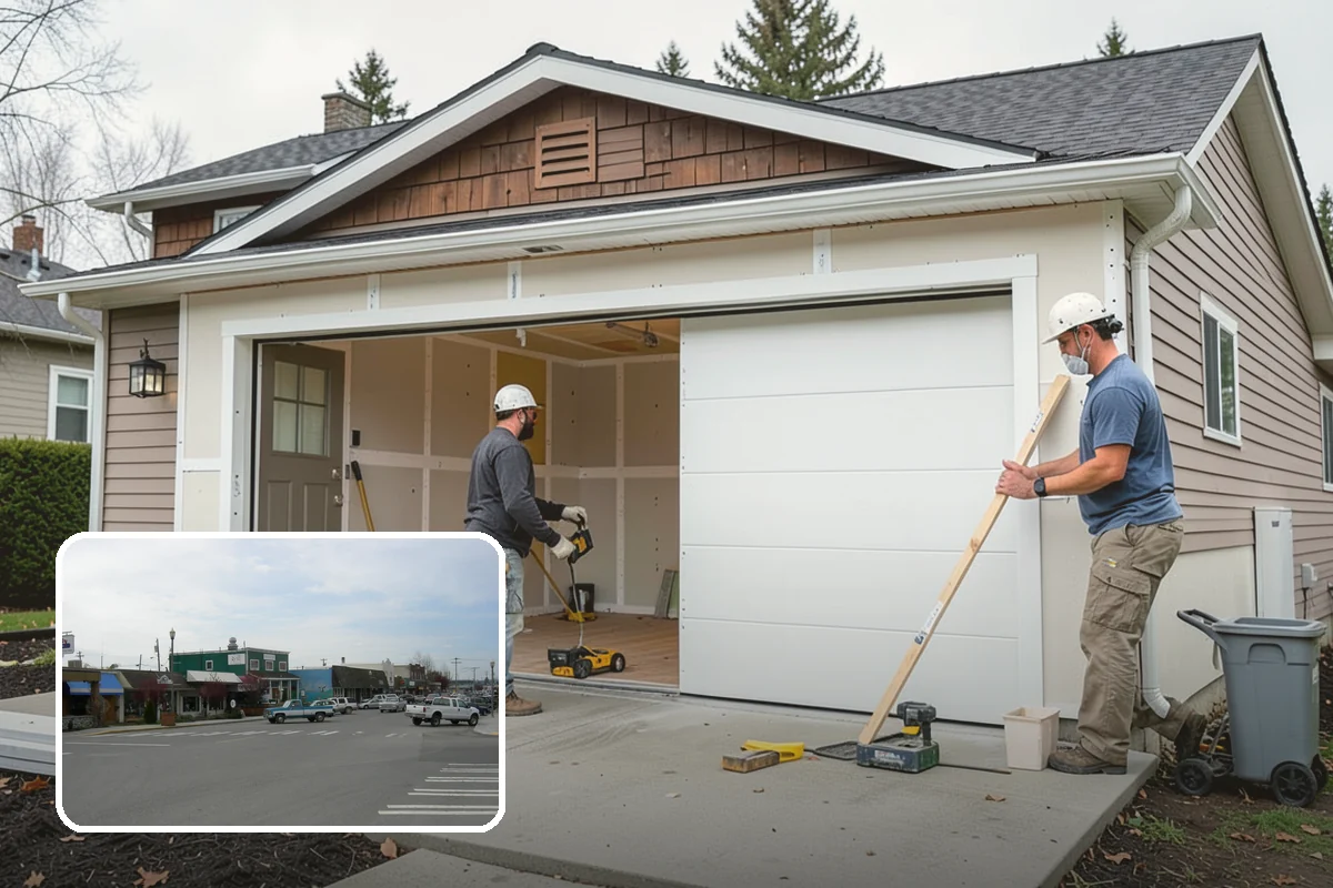 Insulated Garage Door Installation in Stanwood, Snohomish County, WA - Warmer, more comfortable garage in winter