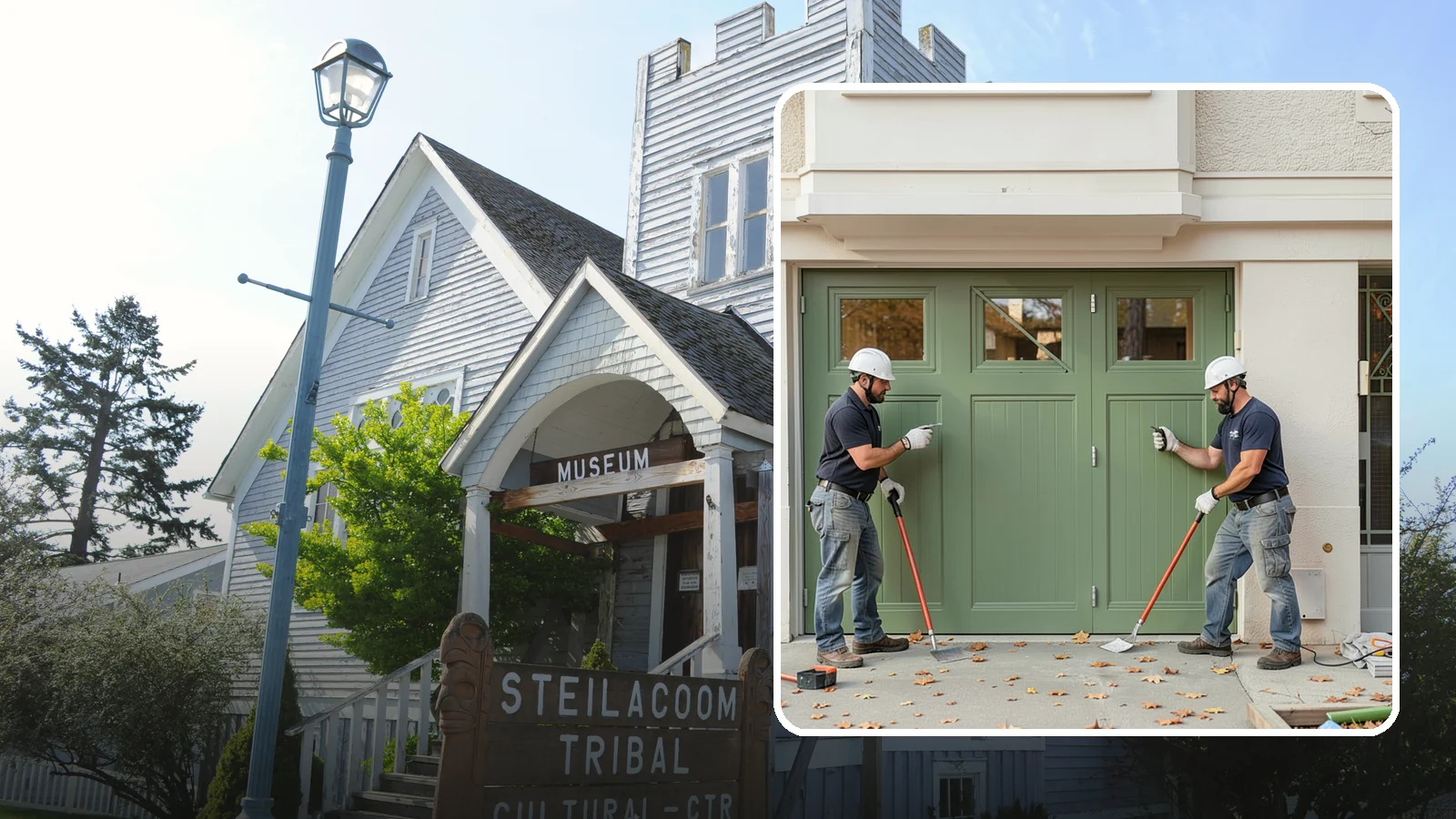 Insulated Garage Door Installation in Steilacoom, Pierce County, WA - Installing an insulated garage door that keeps the space warmer, quieter, and more efficient through Northwest winters.